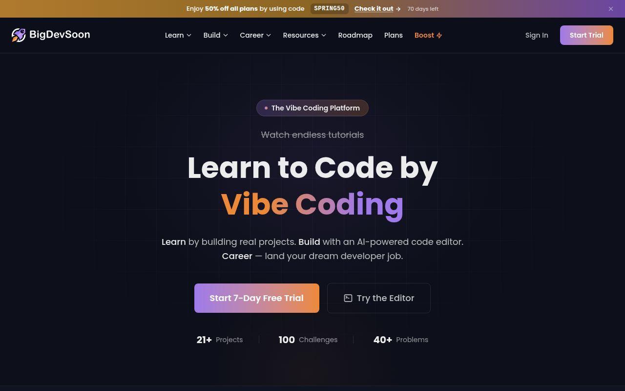 BigDevSoon screenshot